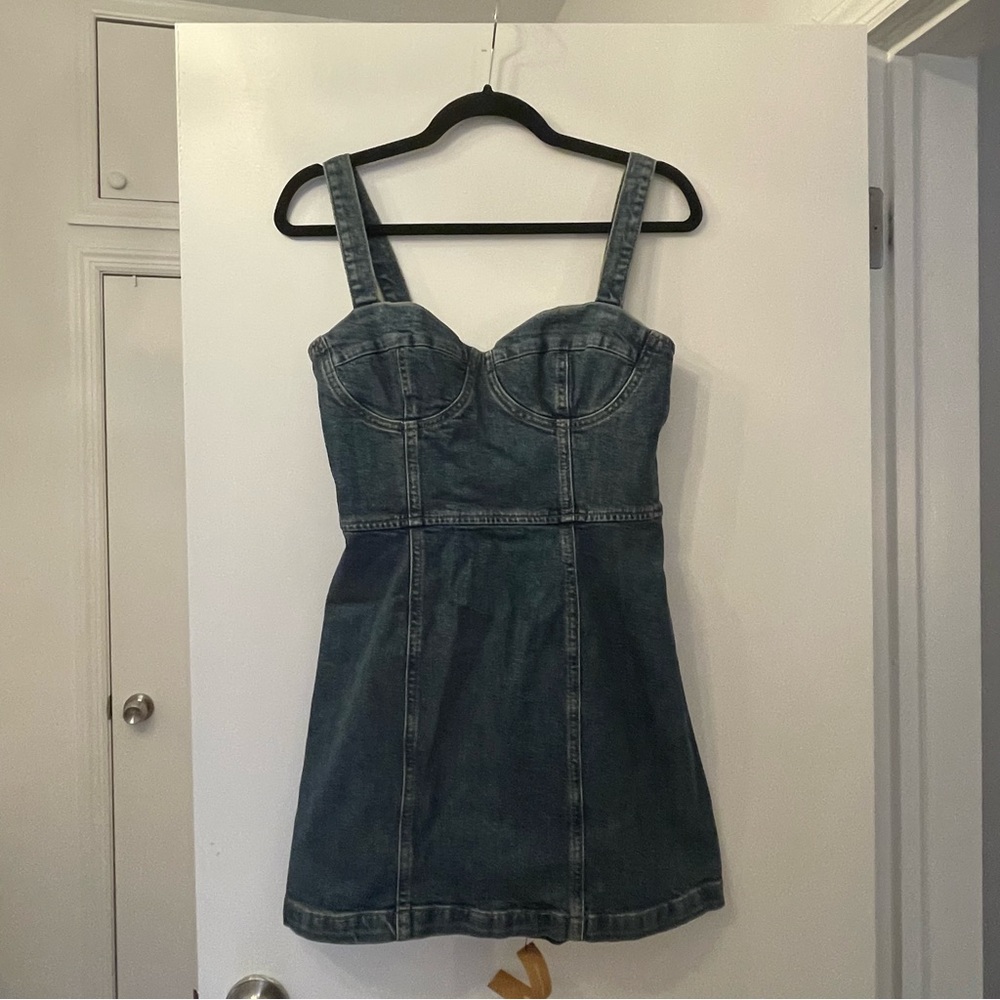 NWT Reformation Denim Bustier Dress